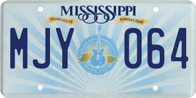 MS license plate MJY064