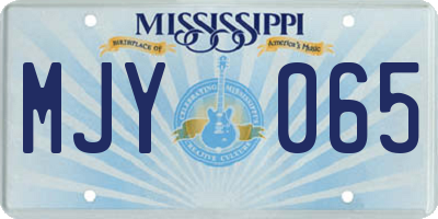 MS license plate MJY065