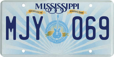 MS license plate MJY069