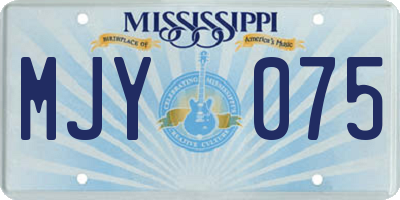 MS license plate MJY075