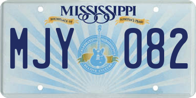 MS license plate MJY082