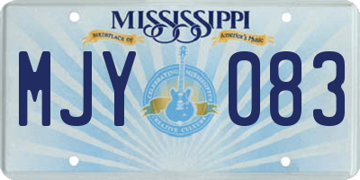 MS license plate MJY083