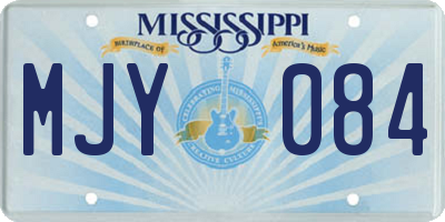 MS license plate MJY084