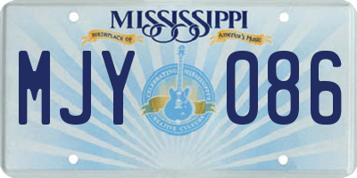 MS license plate MJY086
