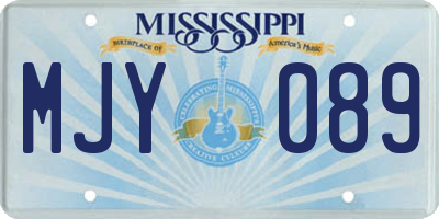 MS license plate MJY089