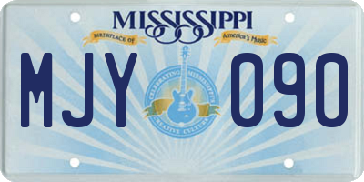 MS license plate MJY090