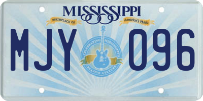 MS license plate MJY096