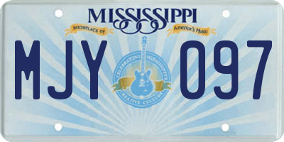 MS license plate MJY097