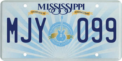 MS license plate MJY099