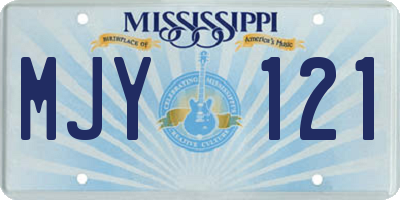 MS license plate MJY121