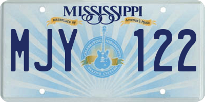 MS license plate MJY122