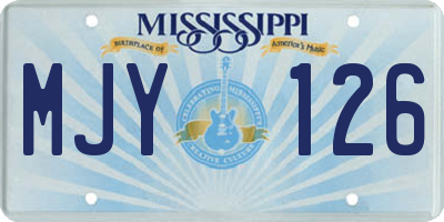 MS license plate MJY126
