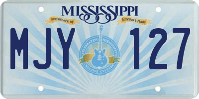 MS license plate MJY127