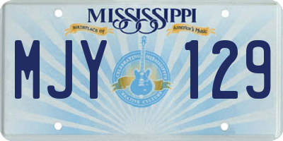 MS license plate MJY129