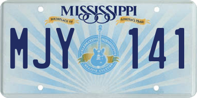 MS license plate MJY141