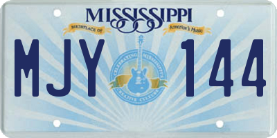 MS license plate MJY144