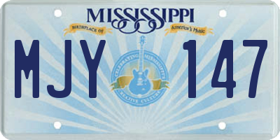MS license plate MJY147