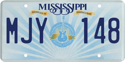 MS license plate MJY148