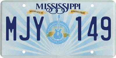 MS license plate MJY149