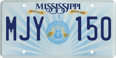MS license plate MJY150
