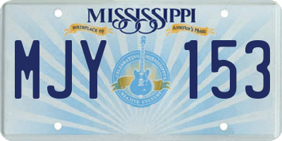 MS license plate MJY153