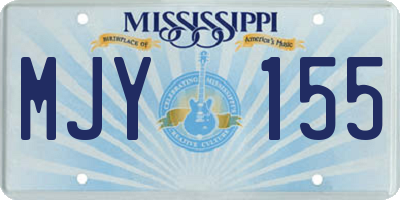 MS license plate MJY155