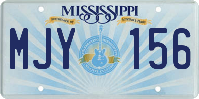 MS license plate MJY156