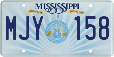 MS license plate MJY158