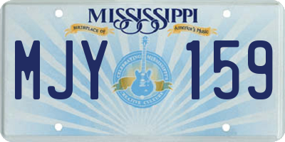 MS license plate MJY159