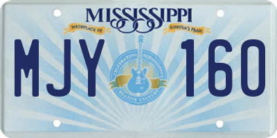 MS license plate MJY160