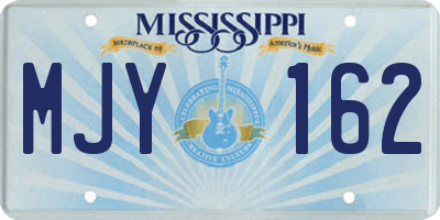 MS license plate MJY162