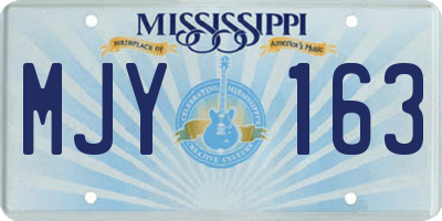 MS license plate MJY163