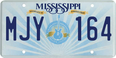MS license plate MJY164
