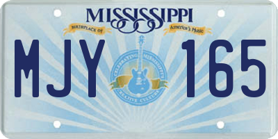 MS license plate MJY165