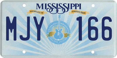 MS license plate MJY166