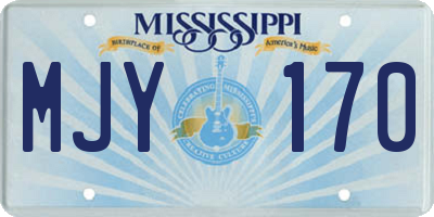 MS license plate MJY170