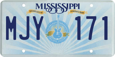 MS license plate MJY171