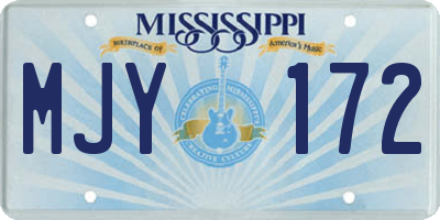 MS license plate MJY172