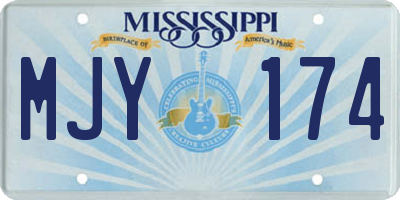 MS license plate MJY174