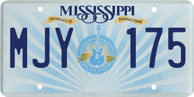 MS license plate MJY175