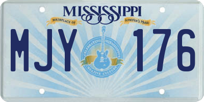 MS license plate MJY176