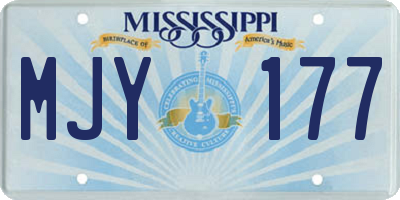 MS license plate MJY177