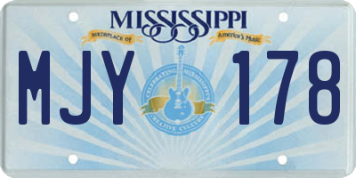MS license plate MJY178