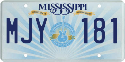 MS license plate MJY181