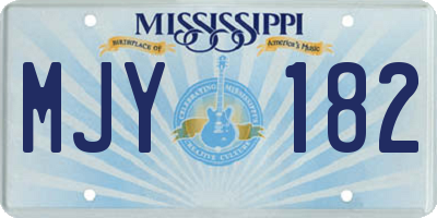 MS license plate MJY182
