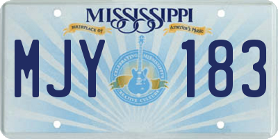 MS license plate MJY183