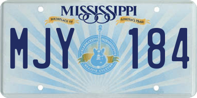 MS license plate MJY184