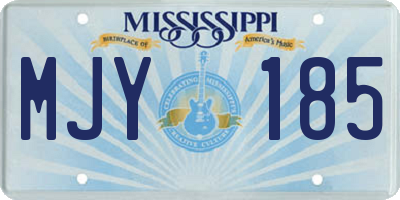 MS license plate MJY185