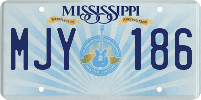 MS license plate MJY186