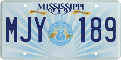 MS license plate MJY189